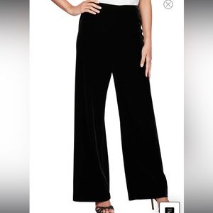 Alex Evenings flat front wide legged trousers - size 14- made in USA